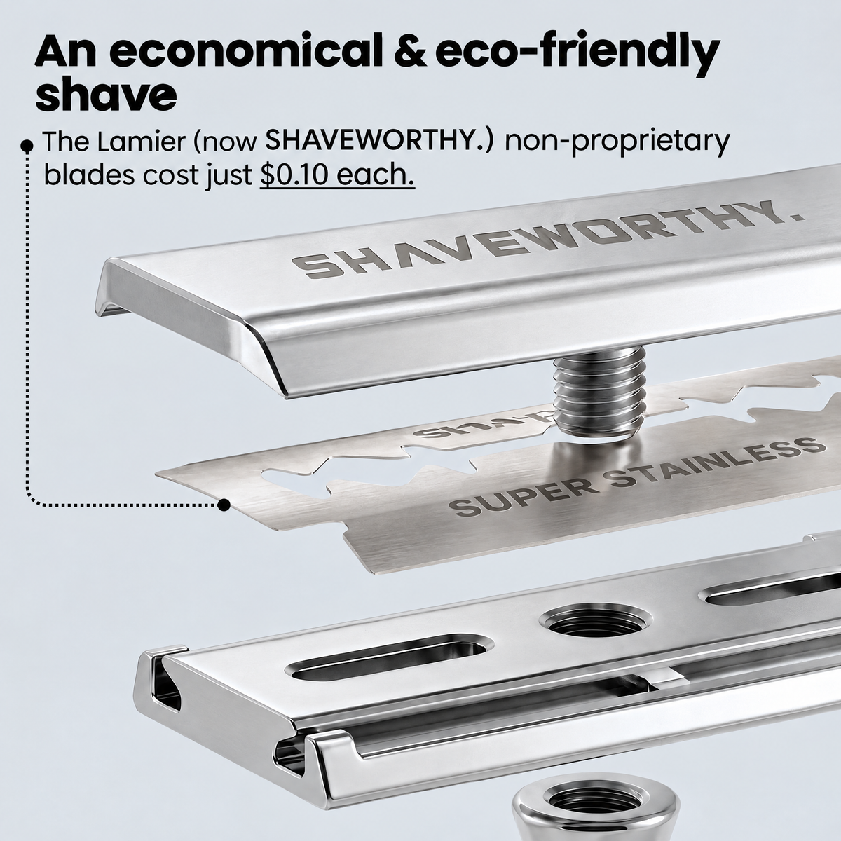 Shaveworthy razor silver